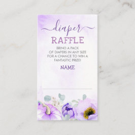 Tarjeta De Recepción Calabaza suave morada Caída Diaper Raffle Ticket