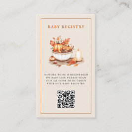 Tarjeta De Recepción Calabaza y especias y todo lo bueno de Baby Shower
