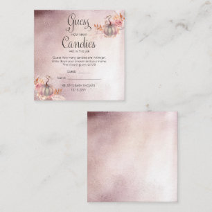 Tarjeta De Recepción Calabazas Baby Shower adivinan caramelos en el Enc