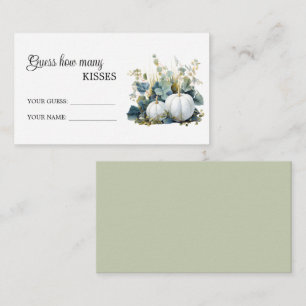 Tarjeta De Recepción Calabazas blancas: ¿cuántos besos para el juego de