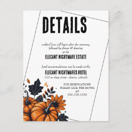 Tarjeta De Recepción Calabazas Bonitas
