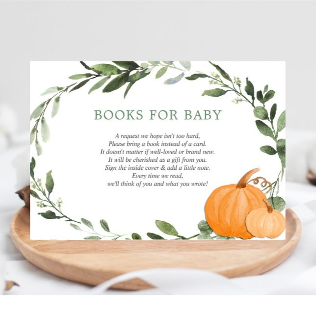 Tarjeta De Recepción Calabazas de otoño vegetación bebé solicitud de un (Subido por el creador)