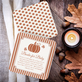 Tarjeta De Recepción Calabazas Elegantes y Libros de Chupetes para Bebé