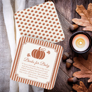 Tarjeta De Recepción Calabazas Elegantes y Libros de Chupetes para Bebé