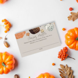 Tarjeta De Recepción Calabazas género Neutral Diaper Raffle Baby Shower