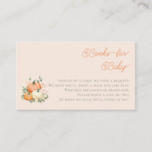 Calabazas singulares y libros rosados para bebé