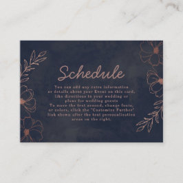 Tarjeta De Recepción Calendario de Boda Rústico de Relieve metalizado d