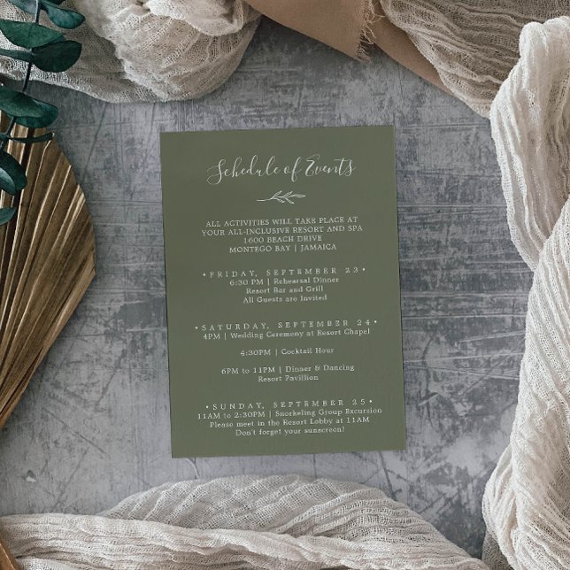 Tarjeta De Recepción Calendario mínimo de eventos para el fin de semana (Subido por el creador)