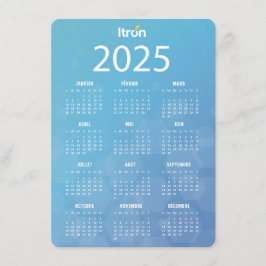 Tarjeta De Recepción Calendrier 2025 Bleu