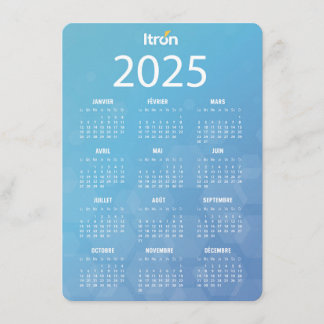 Tarjeta De Recepción Calendrier 2025 Bleu