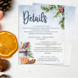 Tarjeta De Recepción Cálido Boda caliente de invierno