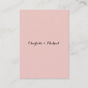 Tarjeta De Recepción Caligrafía de boda Rosa Dorada Elegante Nombre Pla