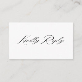 Tarjeta De Recepción Caligrafía de guión romántico QR Boda de código RS