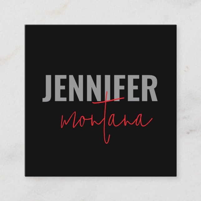 Tarjeta De Recepción Caligrafía Elegante Llanura Añadir nombre propio (Anverso)