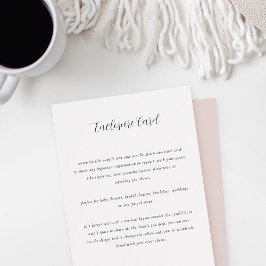 Tarjeta De Recepción Caligrafía Elegante Personalizable para Todos los 