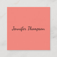 Caligrafía Elegante Rosa Coral Simple Nombre Llano