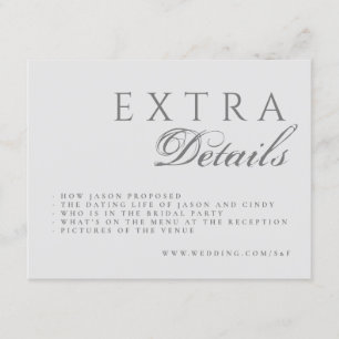 Tarjeta De Recepción Caligrafía Formal Boda Elegante
