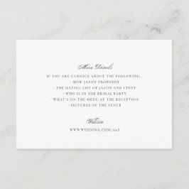 Tarjeta De Recepción Caligrafía formal Boda elegante