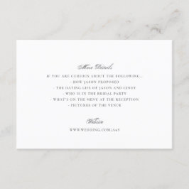 Tarjeta De Recepción Caligrafía formal Boda elegante
