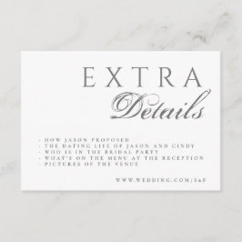Tarjeta De Recepción Caligrafía Formal Boda Elegante