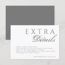 Tarjeta De Recepción Caligrafía Formal Boda Elegante