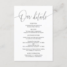 Caligrafía moderna, Boda Información detallada E