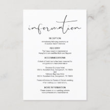 Caligrafía moderna, detalles Bodas, información