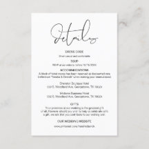 Caligrafía moderna, detalles Bodas, información