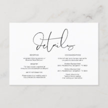 Caligrafía moderna, detalles Bodas, información