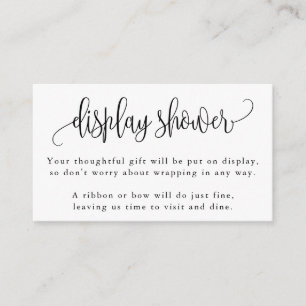 Tarjeta De Recepción Caligrafía moderna Ducha de visualización en blanc
