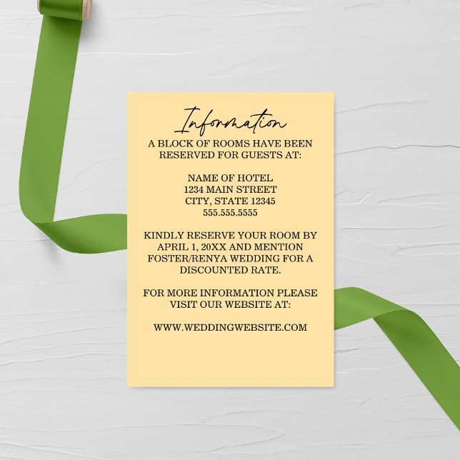 Tarjeta De Recepción Caligrafía moderna Magnolia Boda (Subido por el creador)