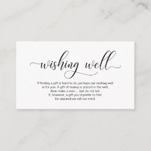 Tarjeta De Recepción Caligrafía negra moderna, Boda deseando lo mejor