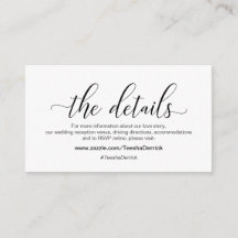 Caligrafía negra moderna, Nuestros detalles, sitio