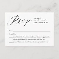 Caligrafía negra moderna, RSVP de boda
