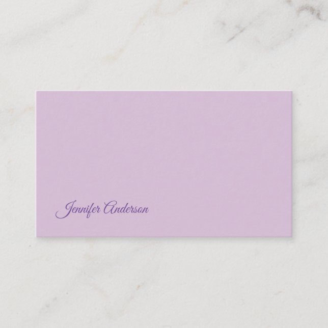 Tarjeta De Recepción Caligrafía Pastel Thistle Pink Nombre personalizad (Anverso)