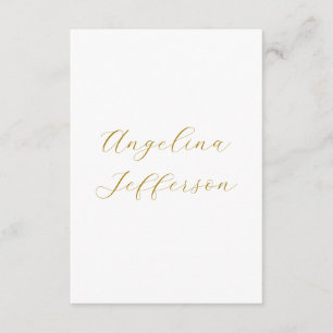 Tarjeta De Recepción Caligrafía Profesional Color Oro Elegante