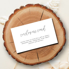 Tarjeta De Recepción Caligrafía Rústica Elegante Personalizada