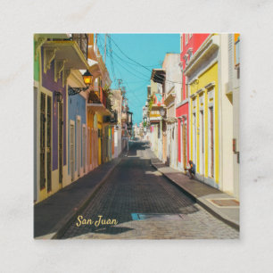 Tarjeta De Recepción Calle Empedrada de San Juan Antiguo Fotografía