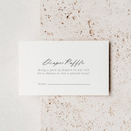 Tarjeta De Recepción Calligrafía de moda Billete de pañal de plata