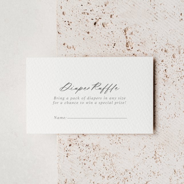 Tarjeta De Recepción Calligrafía de moda Billete de pañal de plata (Subido por el creador)