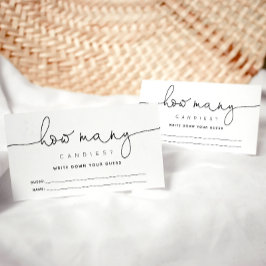 Tarjeta De Recepción Calligrafía simple adivina cuántos cangrejos