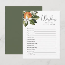 Tarjeta De Recepción CALLIOPE Pequeños deseos de clementina para el beb