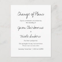 Cambio de planes Posponer Boda