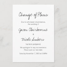 Cambio de planes Posponer Boda