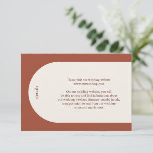 Tarjeta De Recepción Camila Rust Arch Boda moderno