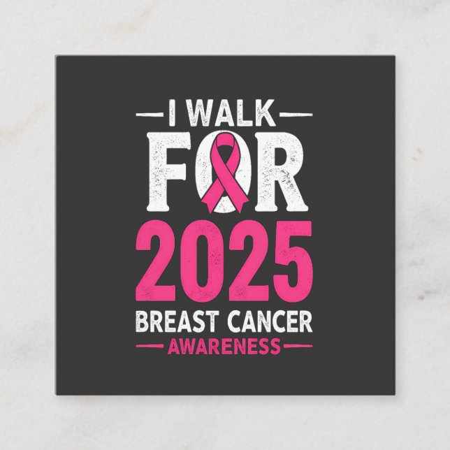 Tarjeta De Recepción Camino Por El Cáncer De Mama 2025 (Anverso)