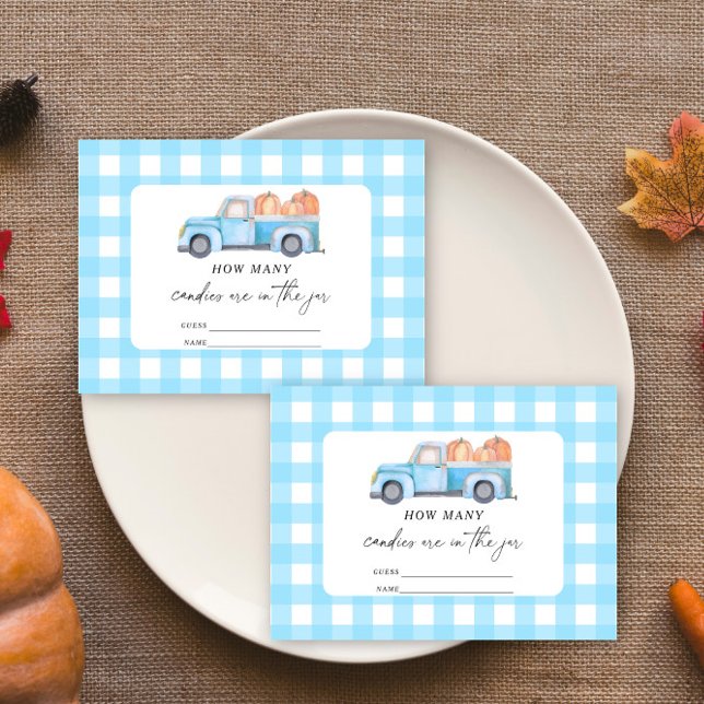 Tarjeta De Recepción Camión azul - adivinen cuántos caramelos hay en el (Subido por el creador)