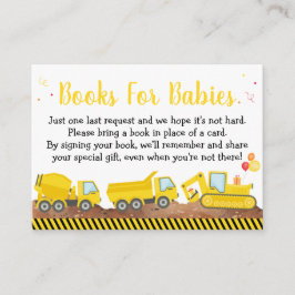 Tarjeta De Recepción Camión De Construcción Books Twin Boy Para Bebés