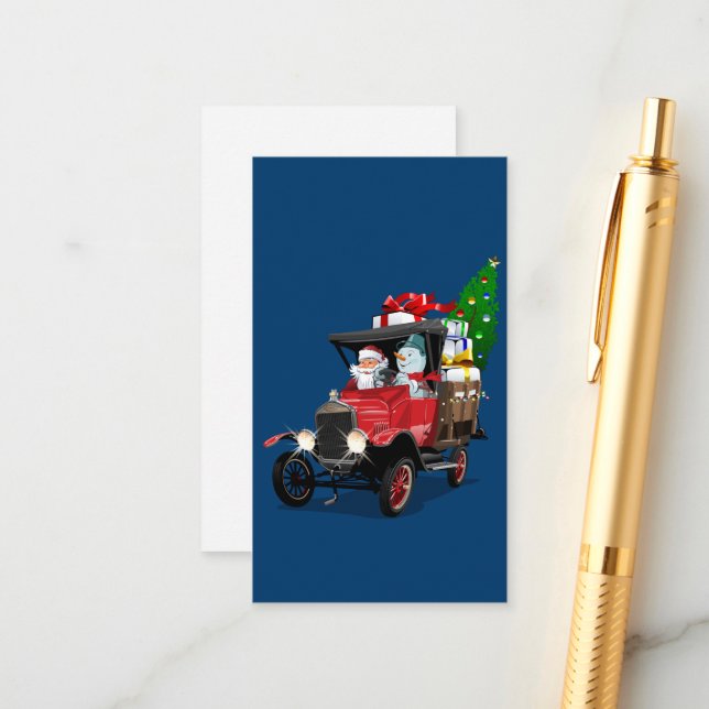 Tarjeta De Recepción Camión de Navidades personalizados (Anverso/Reverso In Situ)