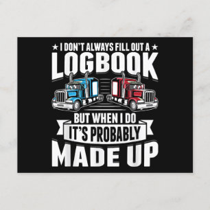 Tarjeta De Recepción Camión gracioso camionero camionero camión de remo